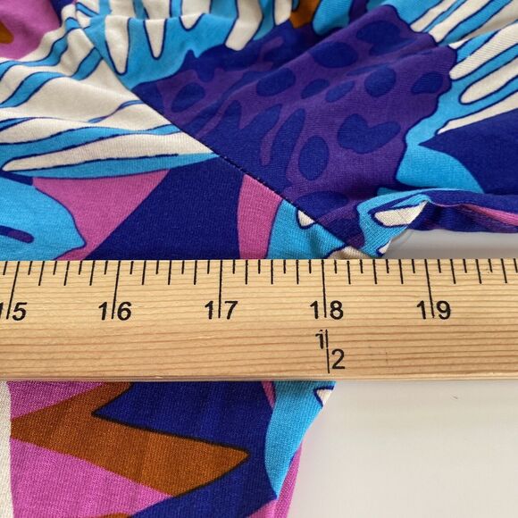 Soft Surroundings Dress Size Medium Serena Maxi Stretch Floral Side Slits - Picture 5 of 11